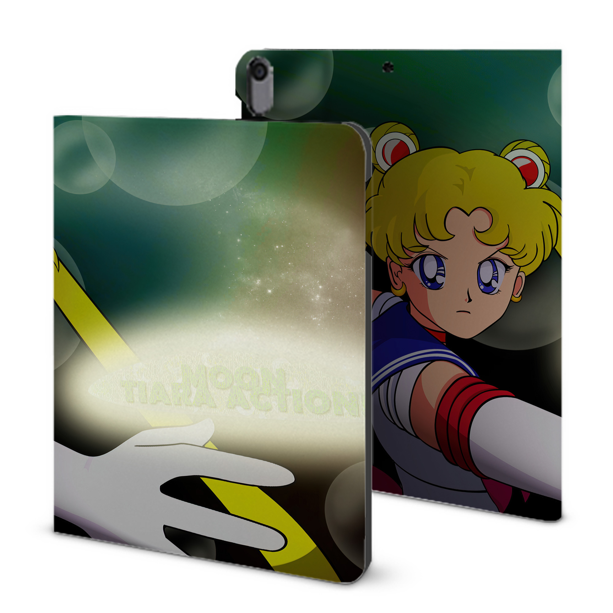 （画像用） 美少女戦士セーラームーン Sailor Moon IPad ケース ブック型 PUレザー TPU 耐衝撃 軽量 薄型 ペン収納なし 全面保護 IPad 各モデル対応